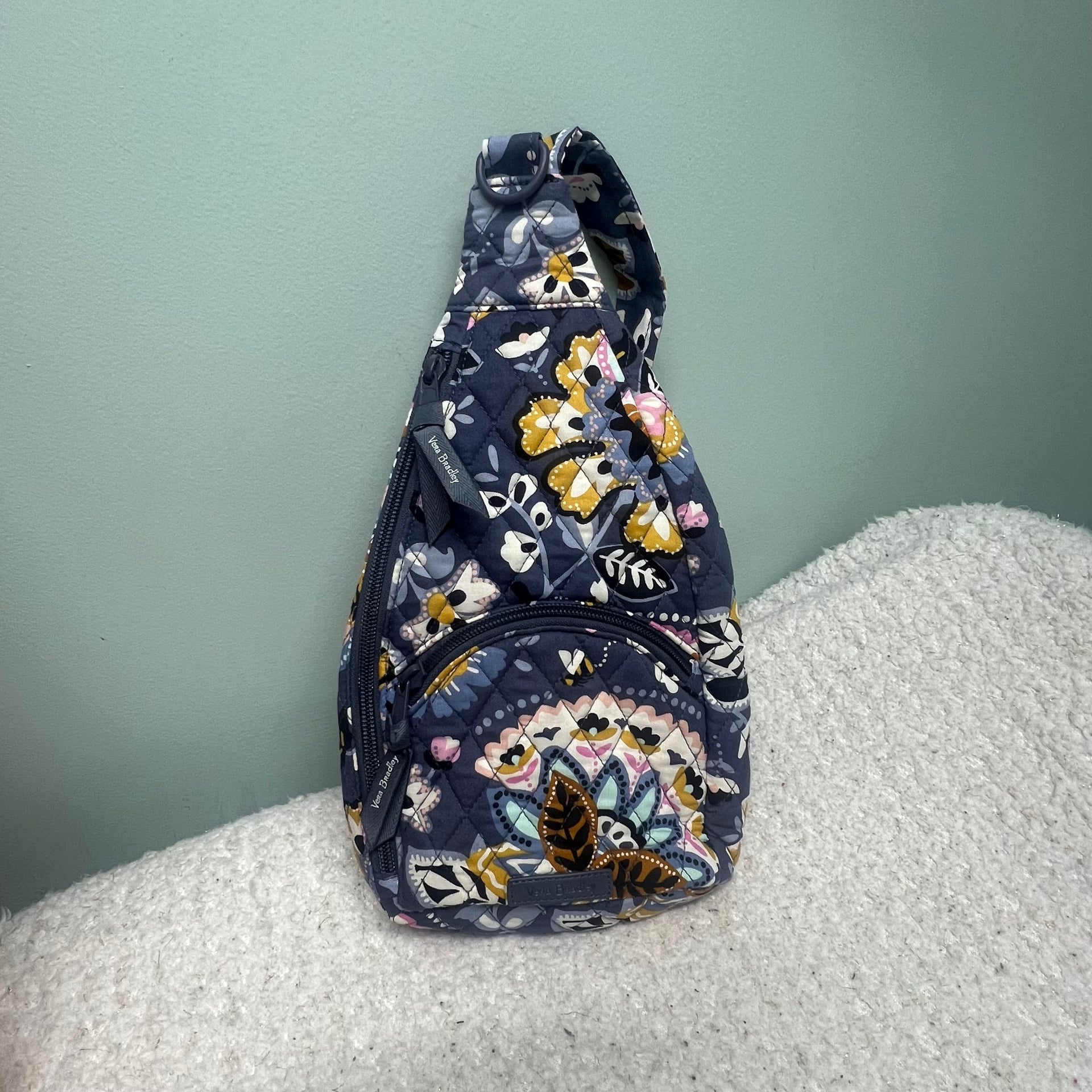 Vera Bradley Lighten Up Essential Sling Backpack In Charmont Meadow